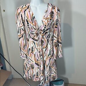 Retro style ba&sh 4 small (repaired) Multicolor Abstract Dress 60’s 70’s groovy
